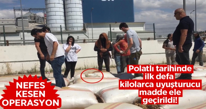 Polatlı'da tırın dorsesinde 50 kilo esrar ele geçirildi